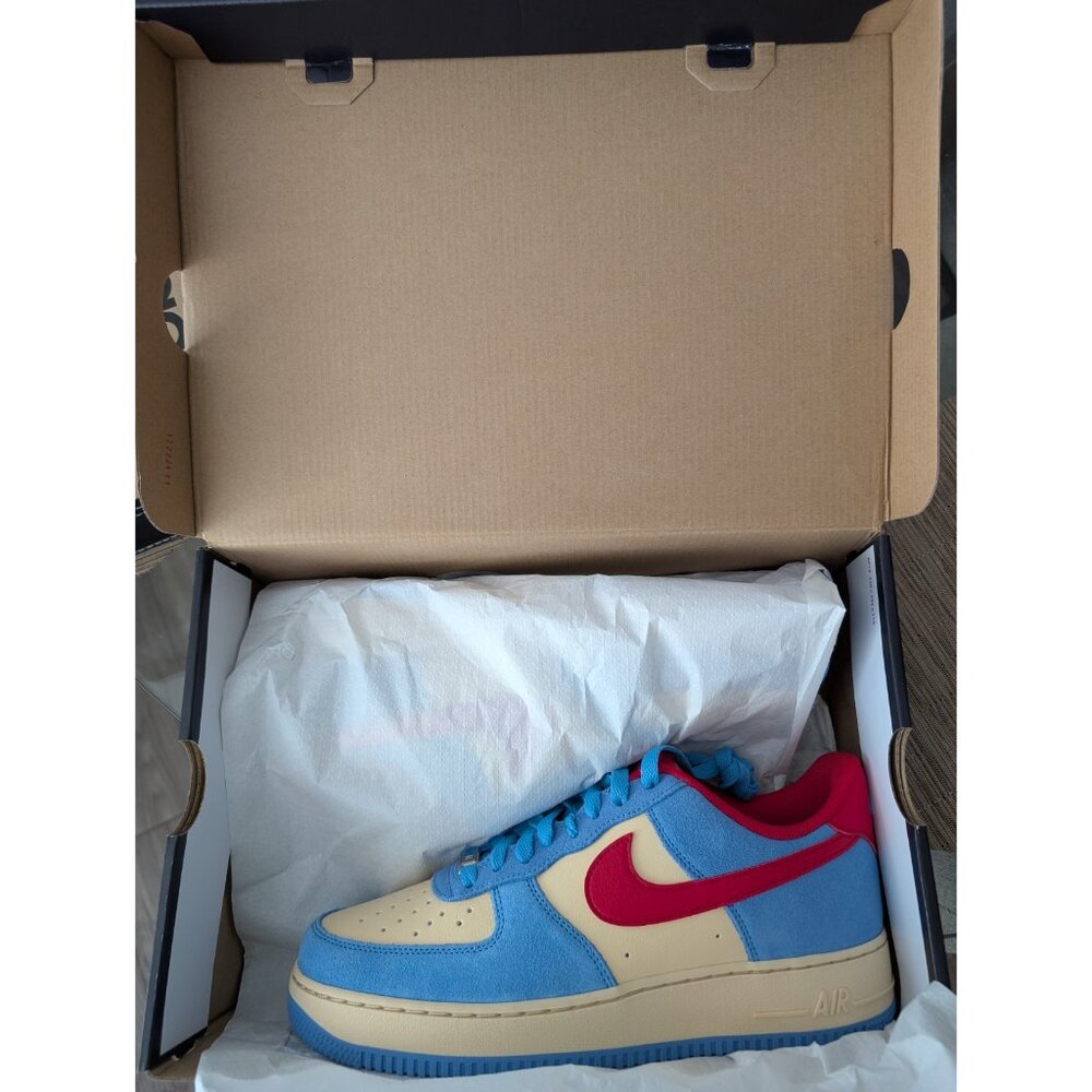 Nike Air Force 1 Low Doraemon Men Sz 9 University Blue Red Deadstock Sneakerhead - Picture 7 of 13